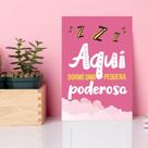 Placa MDF Infantil Frase Menina Pequena Poderosa