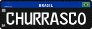 Placa mercosul churrasco