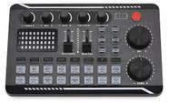 Placa Mesa Com Efeito Sonoro Áudio Mixer Interface Com Bateria Unica