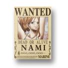 Placa Metal decoração 20x28 cartaz procurado Nami One Piece