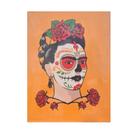 Placa Metal Fk Face W Flowers Fd Branco 26X20X1Cm 43001 Placa Metal Fk Face W Flowers Fd Branco 26X20X1Cm 43001