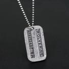 Placa Militar Logan Wolverine X-Men Dog Tag Marvel Aço Inox Prata Envelhecida Colar Masculino Inox