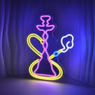 Placa Neon JEDAEMEN Rosa e Amarela com LED, Alimentação USB