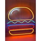 Placa Neon Led Lanche Hambúrguer 40cmx40cm - acompanha fonte bivolt Placa Neon Led Lanche Hambúrguer 40cmx40cm - acompanha fonte bivolt