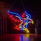 Placa Neon Rhooea Águia LED para Parede 38 cm