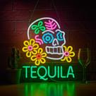 Placa Neon Roouneon Tequila LED 40 x 32 cm USB Dimerizável