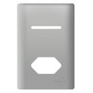 Placa Novara Aco 4x2 1 Interruptor E 1 Tomada