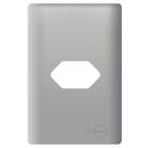 Placa Novara Aco 4X2 1 Tomada Horizontal Dicompel
