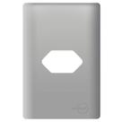 Placa Novara Aco 4x2 1 Tomada Horizontal