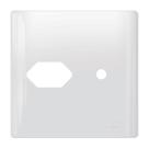 Placa Novara Branco 4x4 1 Tomada E Furo com Suporte Dicompel