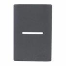 Placa Novara Grafite 4x2 1 Interruptor Com Suporte Dicompel