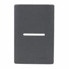 Placa Novara Grafite 4x2 1 Interruptor Com Suporte Dicompel