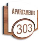 Placa Número do Apartamento - MDF 10x10cm Placa Número do Apartamento - MDF 10x10cm