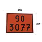 Placa Numerologica ou simbologia ideal para transporte de crgas perigosa escolher placa conforme estoque