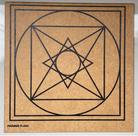 Placa ou Gráfico Radiônico Pirâmide Plana 17X17 em MDF 19X19 CM e 3mm expessura