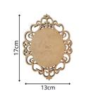 Placa Oval Trabalhada Lisa MDF - 17cm x 13cm