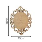 Placa Oval Trabalhada Lisa MDF - 20cm x 15cm