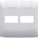 Placa p/ 2 modulos horizontal 4x4 - tramontina aria branco - 57203/023 Placa p/ 2 modulos horizontal 4x4 - tramontina aria branco - 57203/023