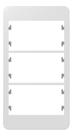Placa P/ Condulete 3 Pt Horizontal + Suporte Sleek Branco