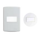 Placa Para 1 Módulo Horizontal 4x2 Alumbra Siena Branco 6400