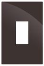 Placa para 1 módulo vertical 4x2 recta chocolate gloss brilhante Placa para 1 módulo vertical 4x2 recta chocolate gloss brilhante