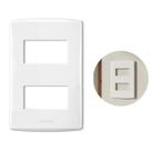 Placa Para 2 Módulo Distanciado 4x2 Alumbra Siena Branco 6406