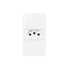 Placa Para Condulete Caixa 3/4" Com Tomada Margirius Sleek 2p+t 20a Branca Branco