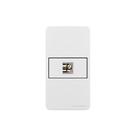Placa Para Condulete Caixa 3/4" Com Tomada Para Telefone Margirius Sleek Rj11 4 Fios Branca Branco