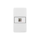 Placa para Condulete Caixa 3/4" com Tomada para Telefone MarGirius Sleek RJ11 4 Fios Branca