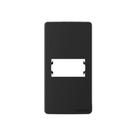 Placa para Condulete com Suporte MarGirius Sleek Caixa 1" para 1 Módulo Preto Ebony