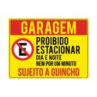 Placa para garagem - PROIBIDO ESTACIONAR (20x30 cm)