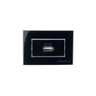 Placa Para Móveis 65x45 Com Tomada Carregador Usb-a Margirius Sleek 1a 5w Preto Ebony