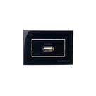 Placa para Móveis 65x45 com Tomada Carregador USB-A MarGirius Sleek 1A 5W Preto Ebony