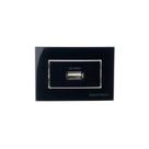 Placa para Móveis 65x45 com Tomada Carregador USB-A MarGirius Sleek 2A 10W Preto Ebony