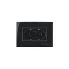 Placa Para Móveis 65x45 Com Tomada Margirius Sleek 2p+t 10a Preto Ebony