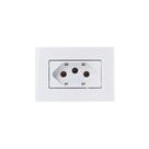 Placa para Móveis 65x45 com Tomada MarGirius Sleek 2P+T 20A Branca