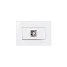 Placa para Móveis 65x45 com Tomada para Telefone MarGirius Sleek RJ11 4 Fios Branca