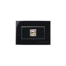 Placa Para Móveis 65x45 Com Tomada Para Telefone Margirius Sleek Rj11 4 Fios Preto Ebony