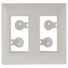 Placa Para Móvel 2 Postos Aria Branca - 57203035 - Tramontina Placa Para Movel 2 Postos Aria Branca Tramontina