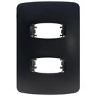 Placa para Tomada e Interruptor 4X2 com 2 Postos Horizontais Preta Gracia Maxx Alumbra 85692