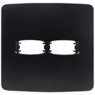 Placa para Tomada e Interruptor 4X4 com 2 Postos Horizontais Preto Gracia Maxx Alumbra 85696 Placa para Tomada e Interruptor 4X4 com 2 Postos Horizontais Preto Gracia Maxx Alumbra 85696
