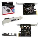 Placa pci-e USB 3.0 2 portas 5GBPS 1 porta tipo C 3.1 DP-33C dex low profile