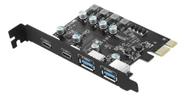 Placa Pci Express 2 Portas Usb 3.2 + 2 Usb Tipo C Expansão Placa Pci Express 2 Portas Usb 3.2 + 2 Usb Tipo C Expansão