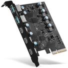 Placa PCIe para USB 3.2/USB 3.1 Gen 2 de 10 Gbps e 5 portas para PC Placa PCIe para USB 3.2/USB 3.1 Gen 2 de 10 Gbps e 5 portas para PC