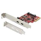Placa PCIe StarTech.com com 2 Portas USB 3.2 Gen 2x1 (10 Gbps) e USB-C