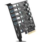 Placa PCIe USB 3.2/3.1 Gen 2 SuperSpeed 10 Gbps e 7 portas Placa PCIe USB 3.2/3.1 Gen 2 SuperSpeed 10 Gbps e 7 portas