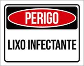 Placa Perigo Lixo Infectante 18X23