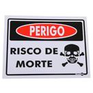 Placa perigo risco de morte encartale