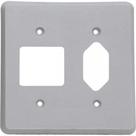 Placa Perlex 4X4 (2 Saida+Tomada) 13Pl2/1T