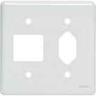 Placa Perlex Branca 4X4 (2 Saida+Tomada) 23Pl2/1T